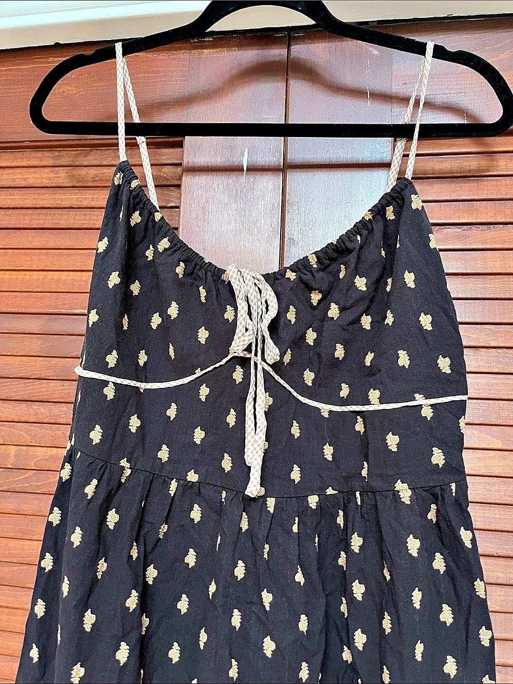 Universal Thread Floral Midi Dress Brown & Gold Size M
